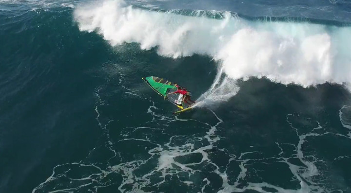 windsurfing by drone